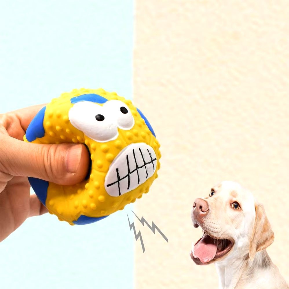 Balle pour Chien - DogBallLatex™ - Baseball Jaune - Mon chien malin