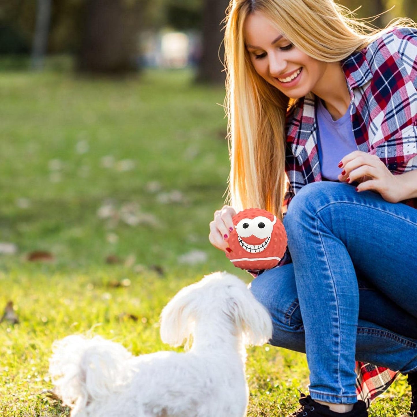 Balle pour Chien - DogBallLatex™ - Baseball Rouge - Mon chien malin