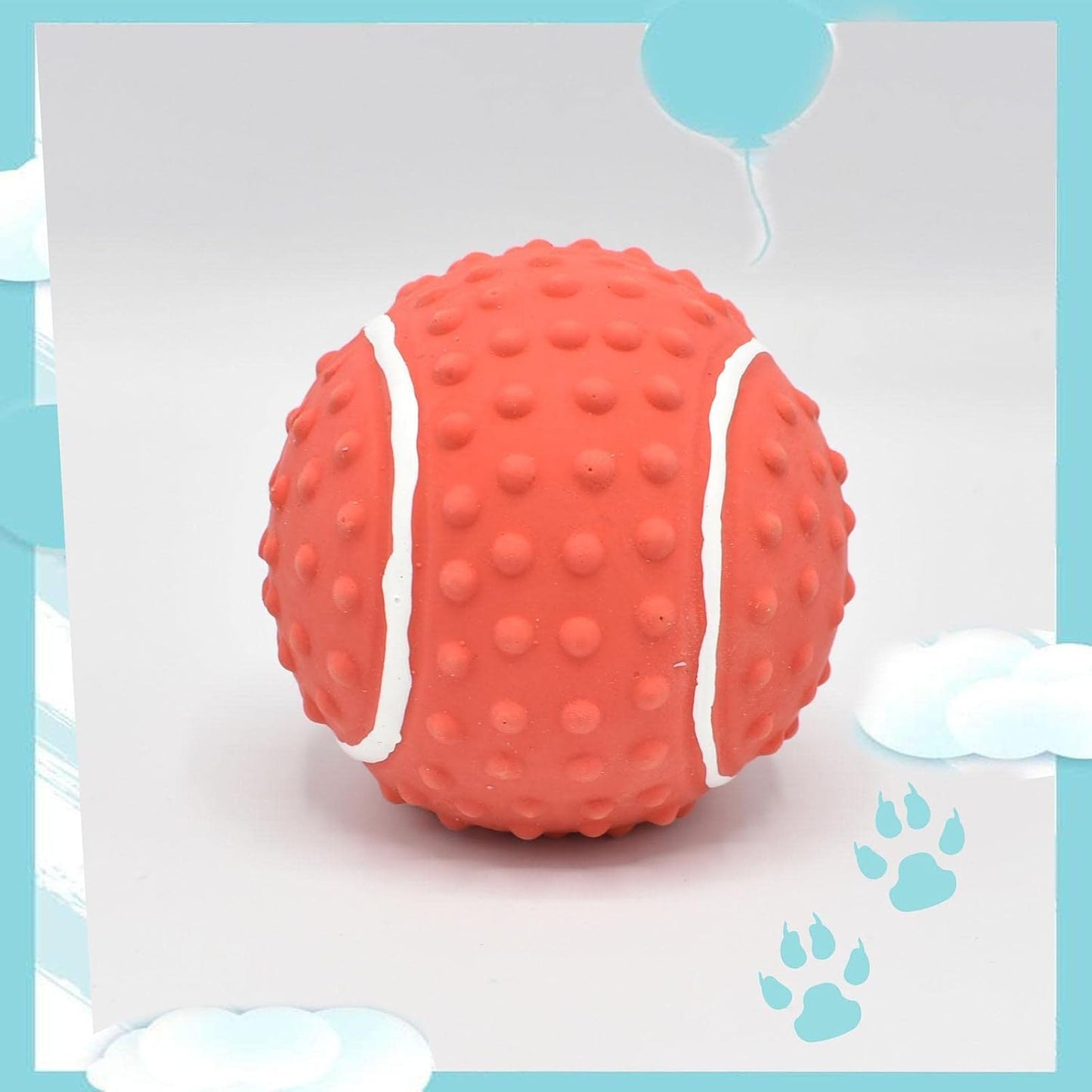 Balle pour Chien - DogBallLatex™ - Baseball Rouge - Mon chien malin