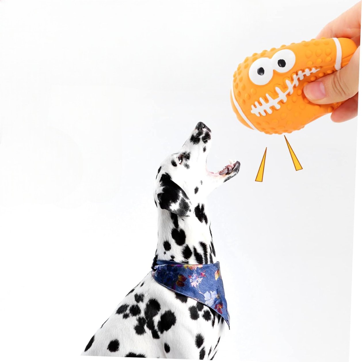 Balle pour Chien - DogBallLatex™ - Rugby Orange - Mon chien malin