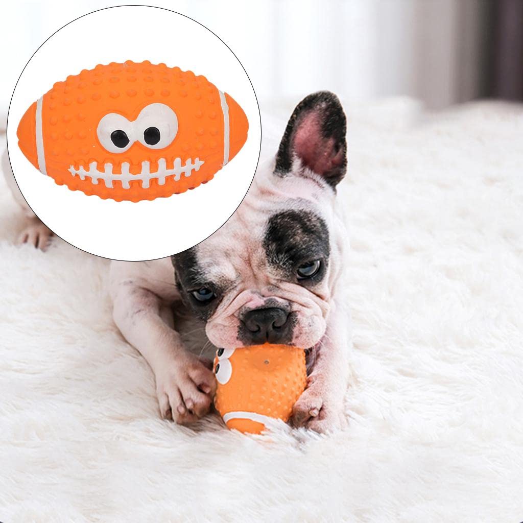 Balle pour Chien - DogBallLatex™ - Rugby Orange - Mon chien malin