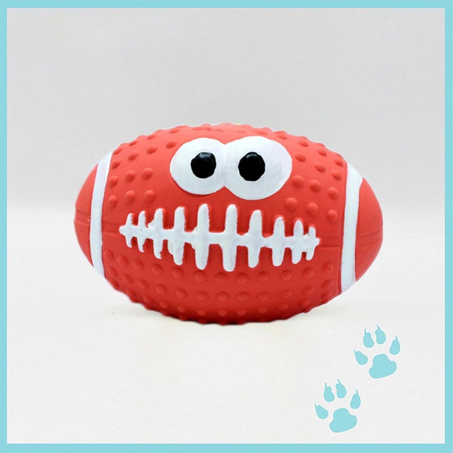 Balle pour Chien - DogBallLatex™ - Rugby Rouge - Mon chien malin