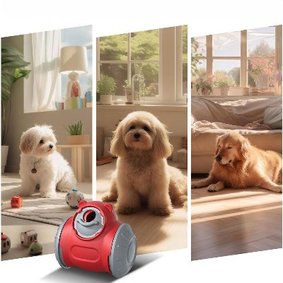 Distributeur de Croquettes pour Chien - BrainChase™ - Rouge - Mon chien malin